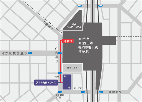 九州事業所への地図